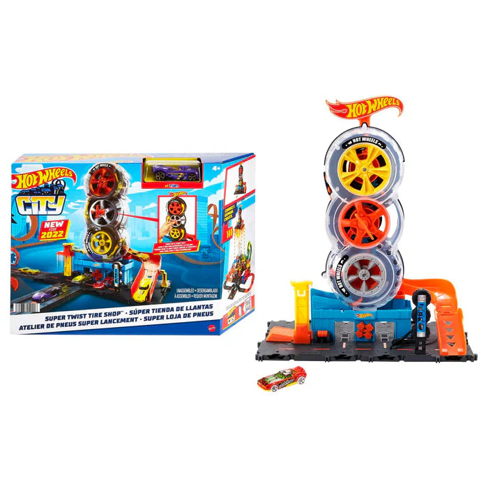 Hot Wheels City Pista de Brinquedo Super Loja de pneus