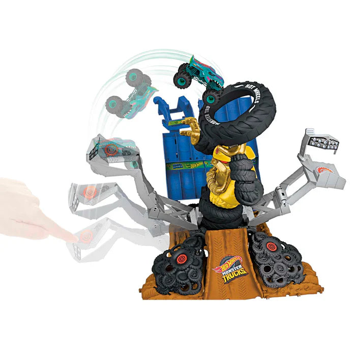 Hot Wheels Monster Trucks Pista de Brinquedo Arena De Demolição Gor-Zilla Destrutor