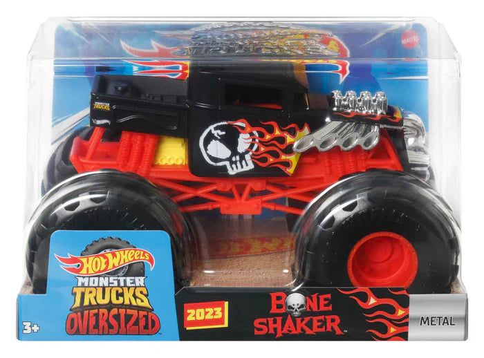 Hot Wheels Monster Trucks Veículo de Brinquedo Bone Shaker Escala 1:24