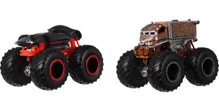 Hot Wheels Monster Trucks Veículo de Brinquedo Pacote Surpresa 2 Carros Escala 1:64