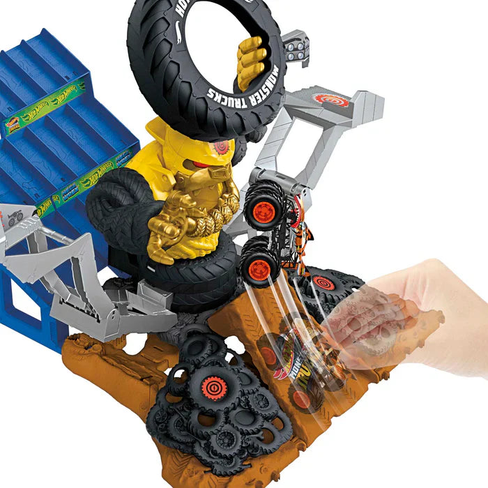 Hot Wheels Monster Trucks Pista de Brinquedo Arena De Demolição Gor-Zilla Destrutor