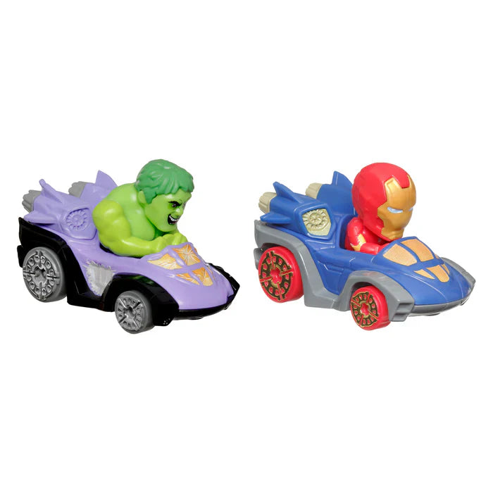 Hot Wheels RacerVerse Veículo de Brinquedo Iron Man e Hulk