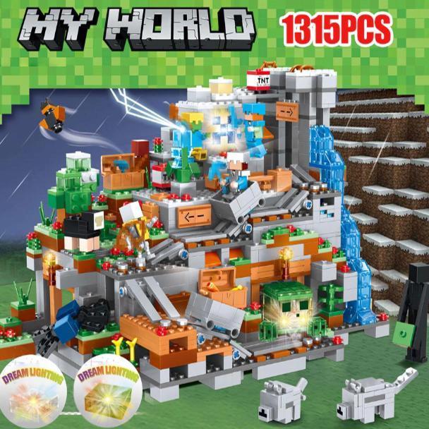 Blocos de Montar Mundo Minecraft 1315 peças