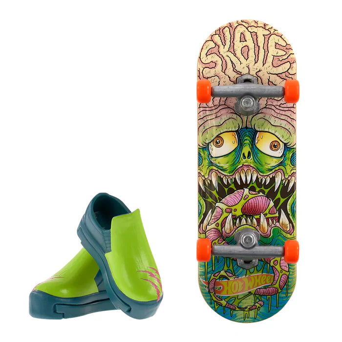 Hot Wheels Skate de Dedo Brinquedo Skateboard WICKED INTRUDER™ com Tênis