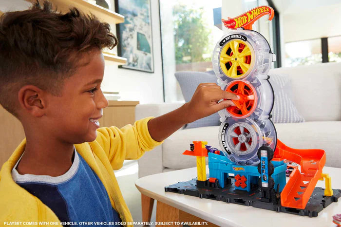 Hot Wheels City Pista de Brinquedo Super Loja de pneus