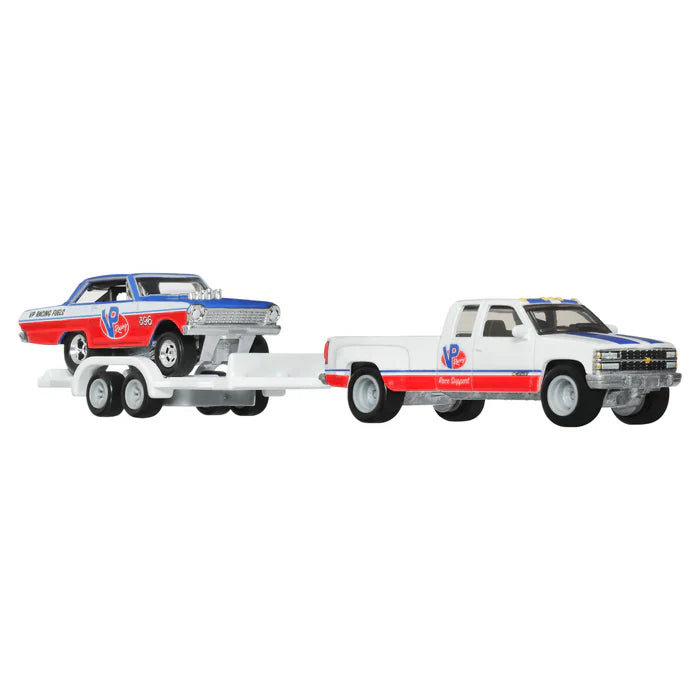 Hot Wheels Collector Veículo de Brinquedo Caminhão de transporte Fleet Flyer e Sauber Mercedes C9