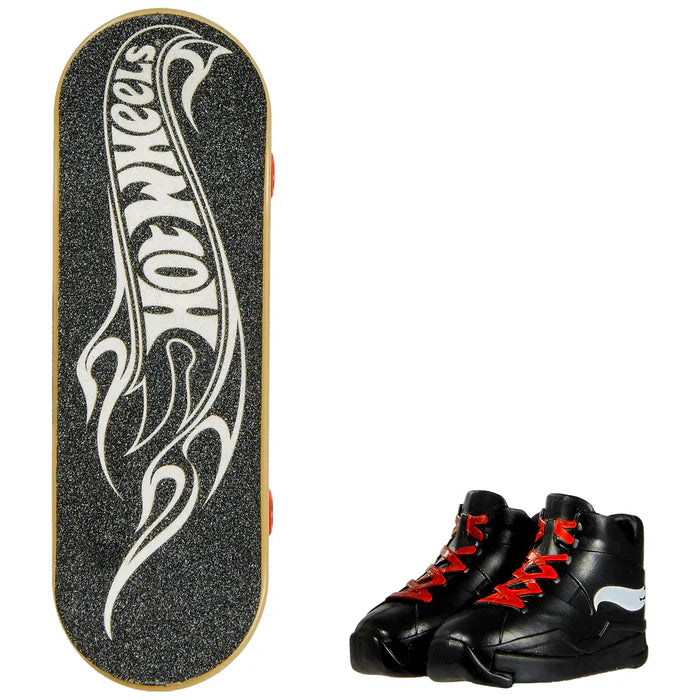 Hot Wheels Skate de Dedo Brinquedo Skateboard HALL OF FLAME™ com Tênis