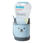 Kit Garrafa Pote Térmico Com Talher Gumy Infantil Inox Buba