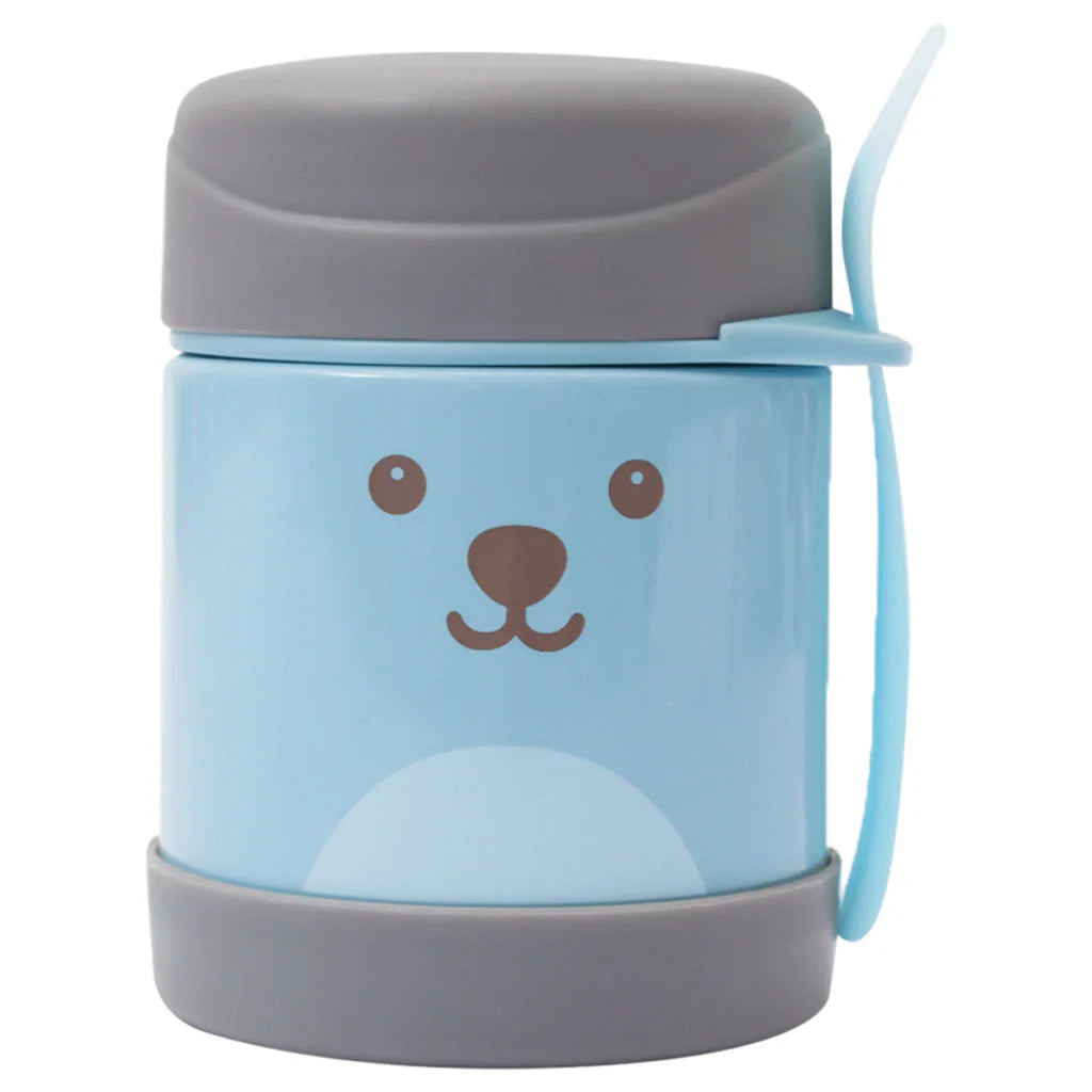 Kit Garrafa Pote Térmico Com Talher Gumy Infantil Inox Buba