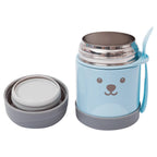 Kit Garrafa Pote Térmico Com Talher Gumy Infantil Inox Buba