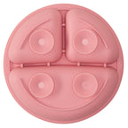 Kit Refeição Introdução Alimentar Prato Com Divisórias Ventosa Talheres Silicone Buba