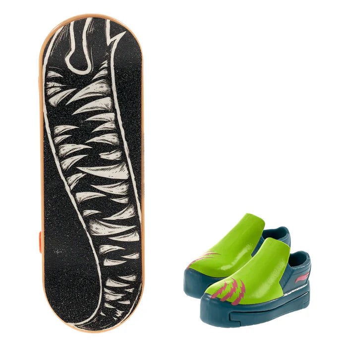 Hot Wheels Skate de Dedo Brinquedo Skateboard WICKED INTRUDER™ com Tênis