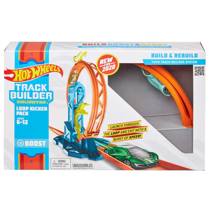 Hot Wheels Track Builder Pista de Brinquedo Pacote de Lançador de Loop