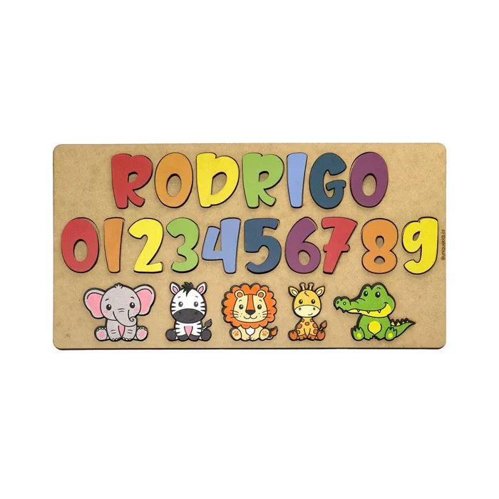Quebra-cabeça de Encaixe Nome Personalizado