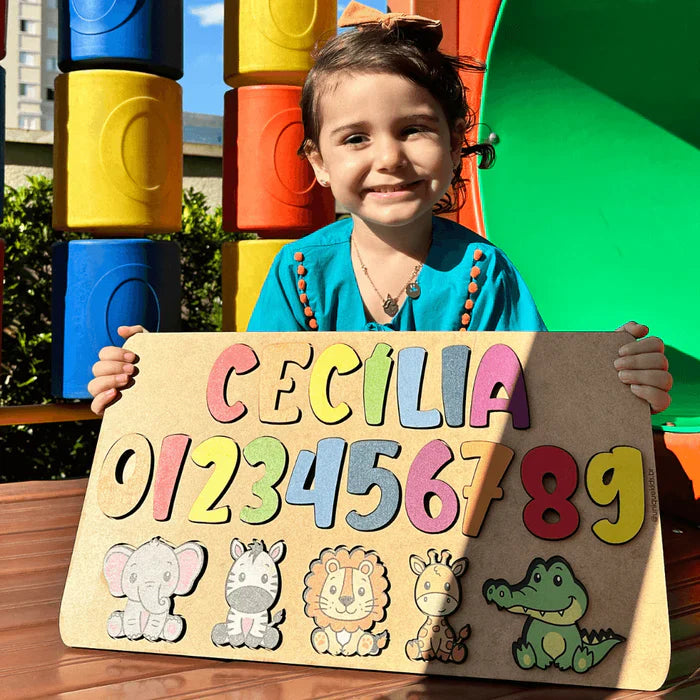 Quebra-cabeça de Encaixe Nome Personalizado