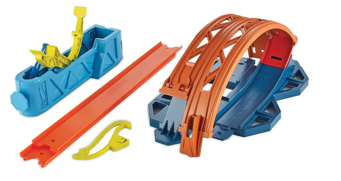 Hot Wheels Track Builder Pista de Brinquedo Pacote de Lançador de Loop