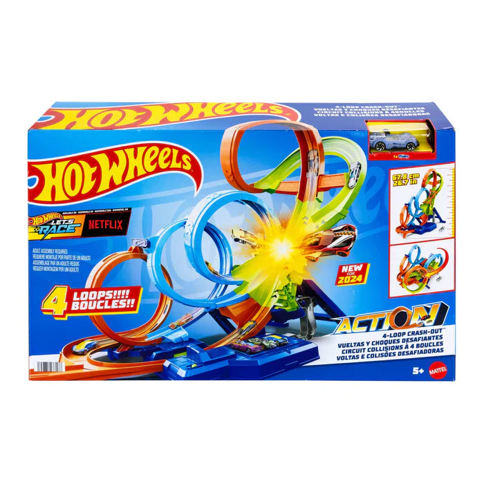 Hot Wheels Action Pista de Brinquedo Voltas e Colisões Desafiadoras