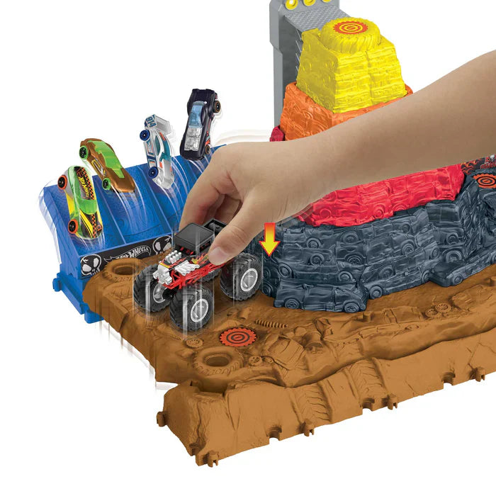 Hot Wheels Monster Trucks - Pista Arena de Demolição do Ferro-Velho