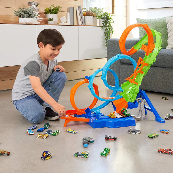 Hot Wheels Action Pista de Brinquedo Voltas e Colisões Desafiadoras