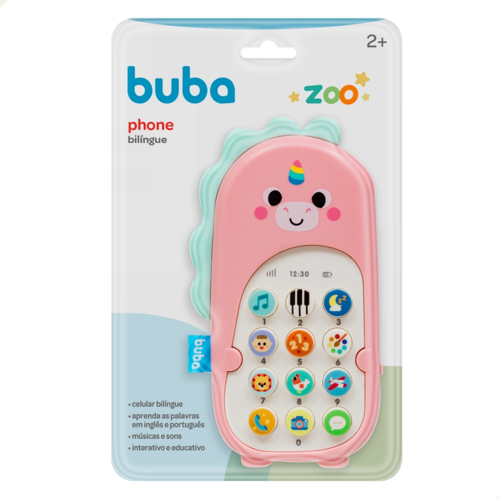 Brinquedo Celular Musical Bilingue Educativo Infantil Buba