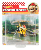 Hot Wheels Mario Kart Veículo de Brinquedo Bowser Padrão Kart com Paraquedas