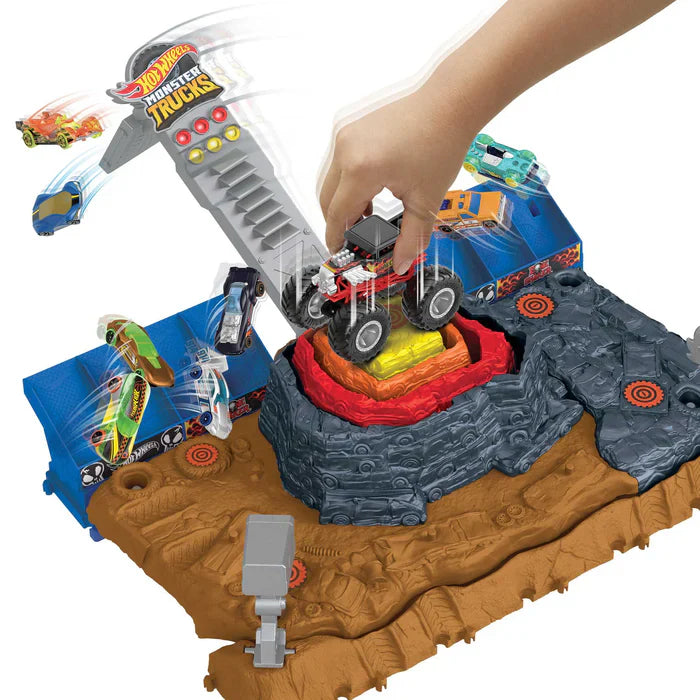 Hot Wheels Monster Trucks - Pista Arena de Demolição do Ferro-Velho