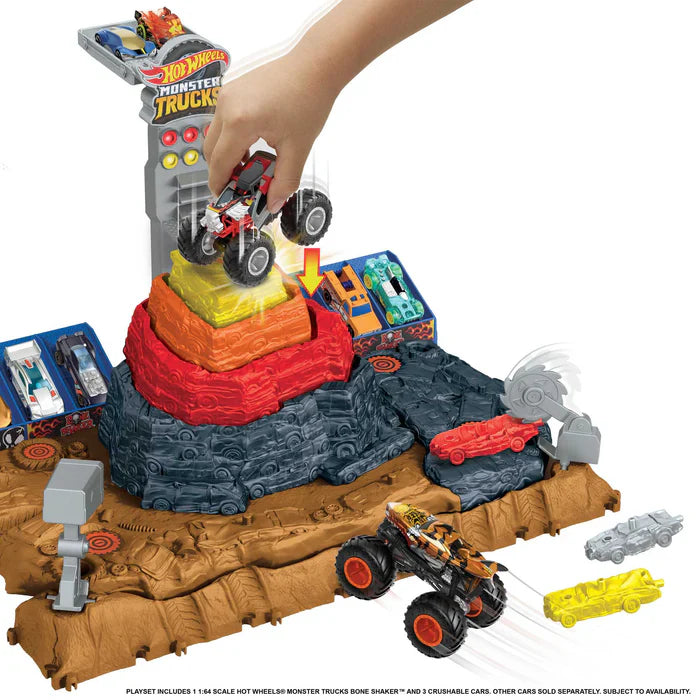 Hot Wheels Monster Trucks - Pista Arena de Demolição do Ferro-Velho