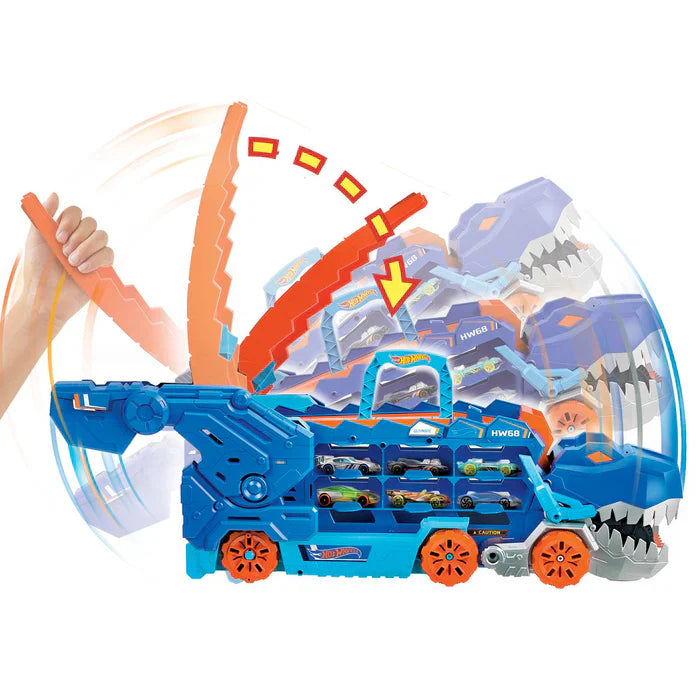 Hot Wheels City Pista de Brinquedo Super Reboque de T-Rex