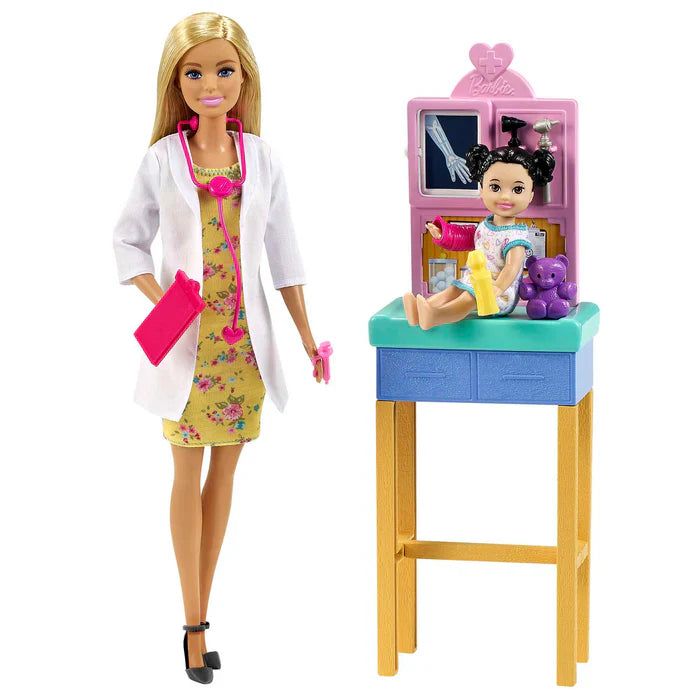 Barbie Profissões, Conjunto Pediatra Loira