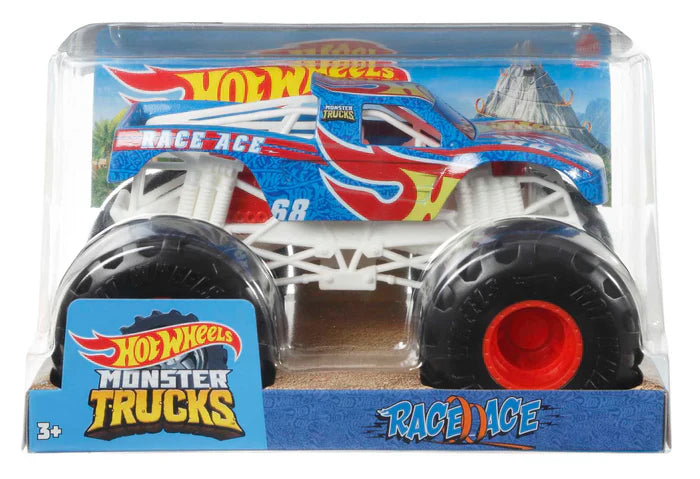 Hot Wheels Monster Trucks Veículo de Brinquedo Race Ace Escala 1:24