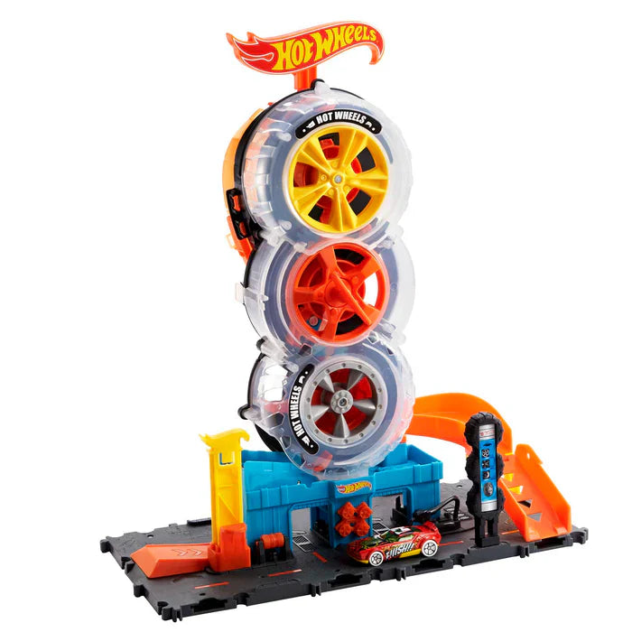 Hot Wheels City Pista de Brinquedo Super Loja de pneus